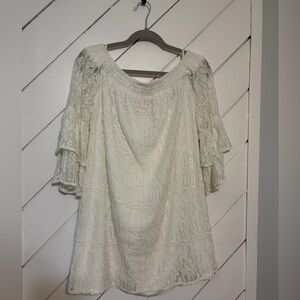 Lilly Pulitzer Cream Lace Mini Dress